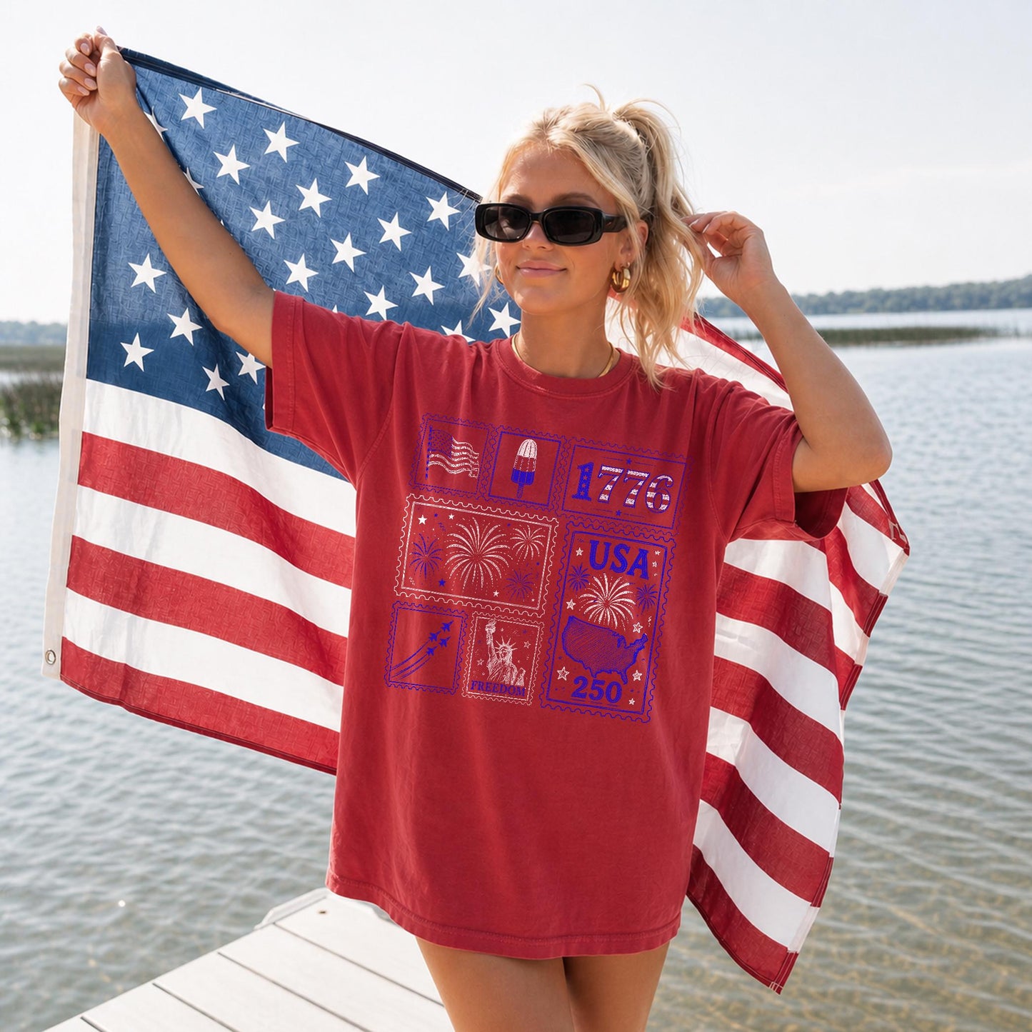Patriotic Stamp Shirt