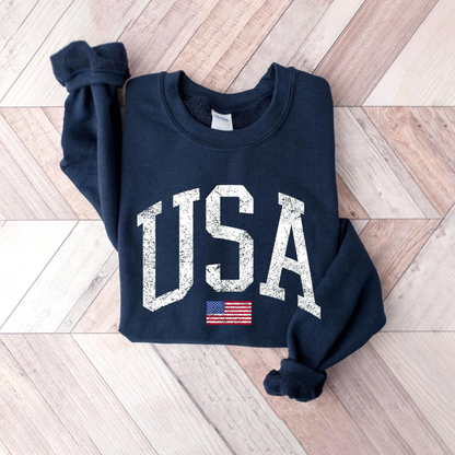 Vintage USA Flag Sweatshirt