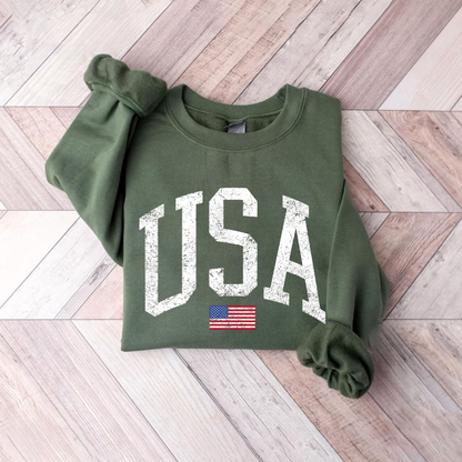Vintage USA Flag Sweatshirt