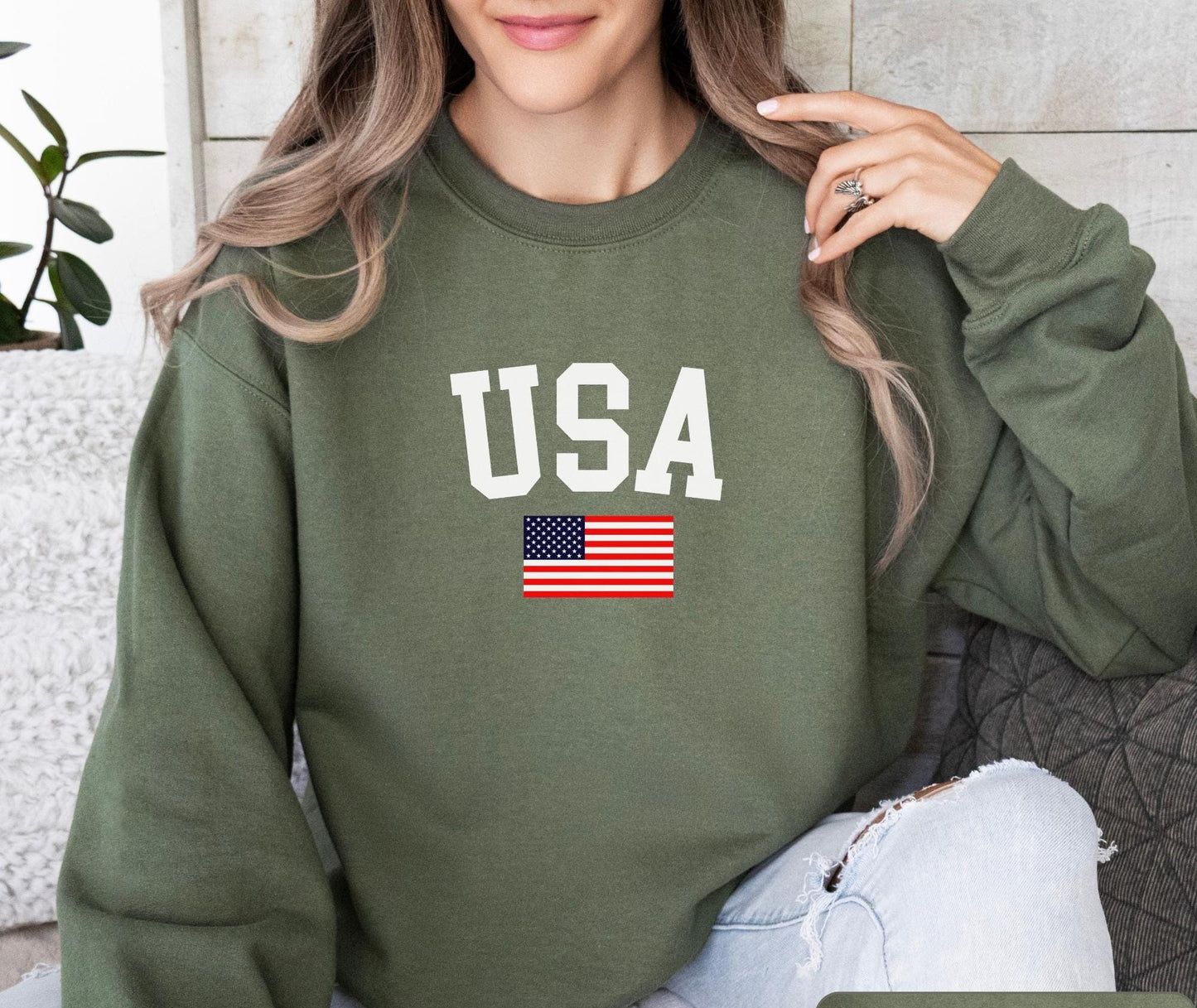USA Flag Sweatshirt