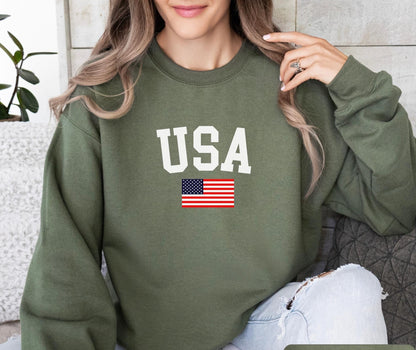 USA Flag Sweatshirt