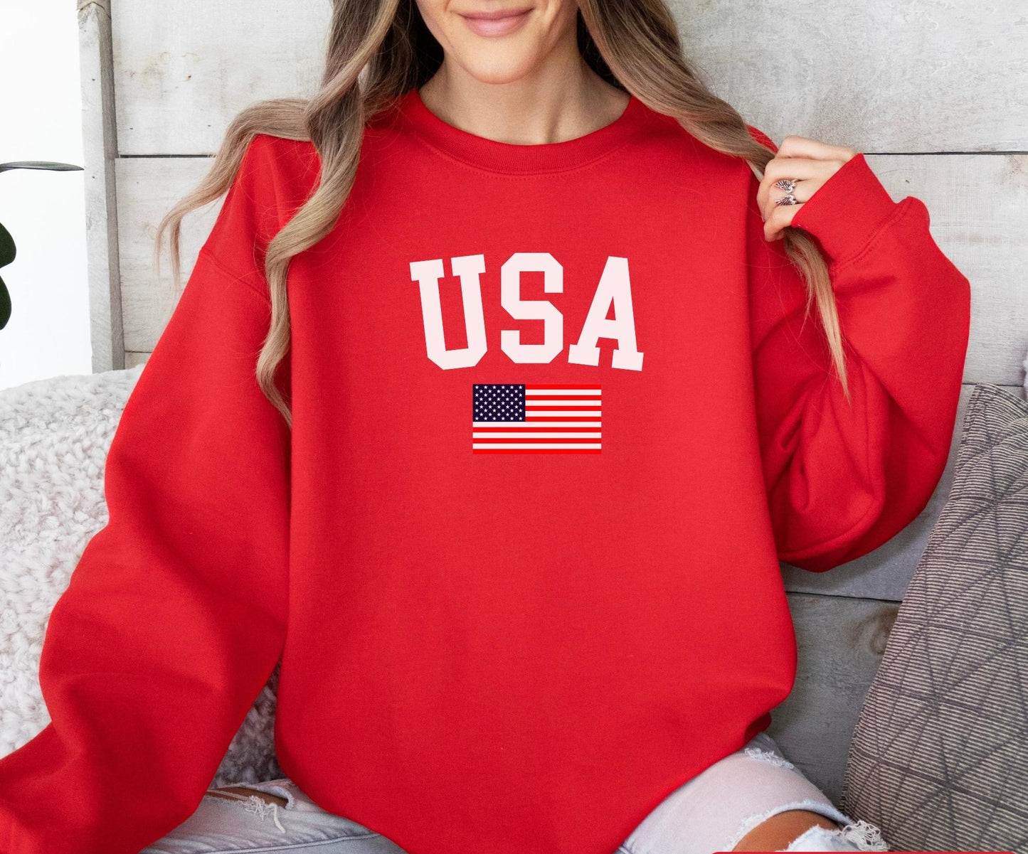 USA Flag Sweatshirt