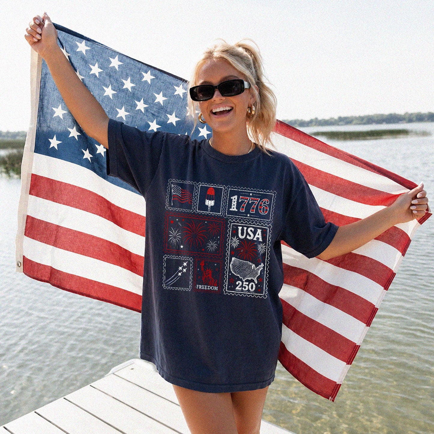 Patriotic Stamp Shirt