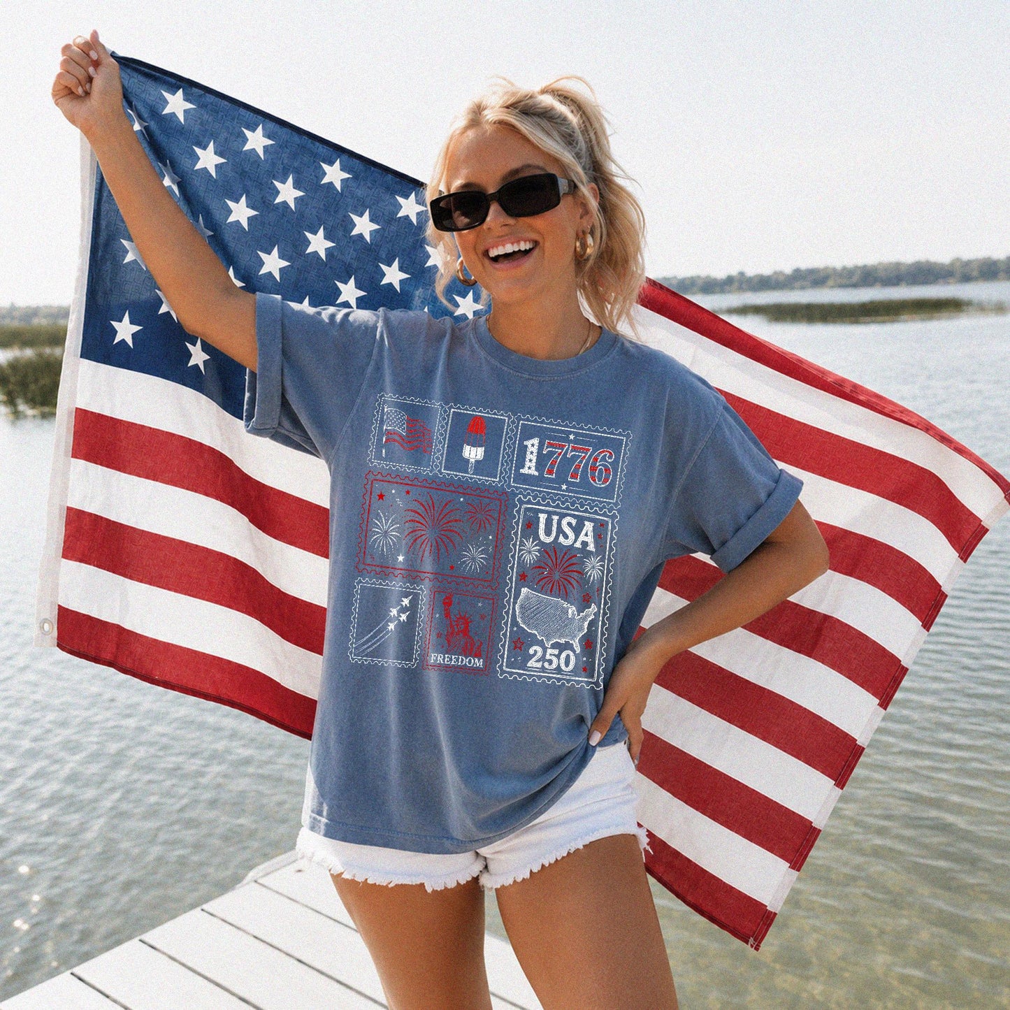 Patriotic Stamp Shirt