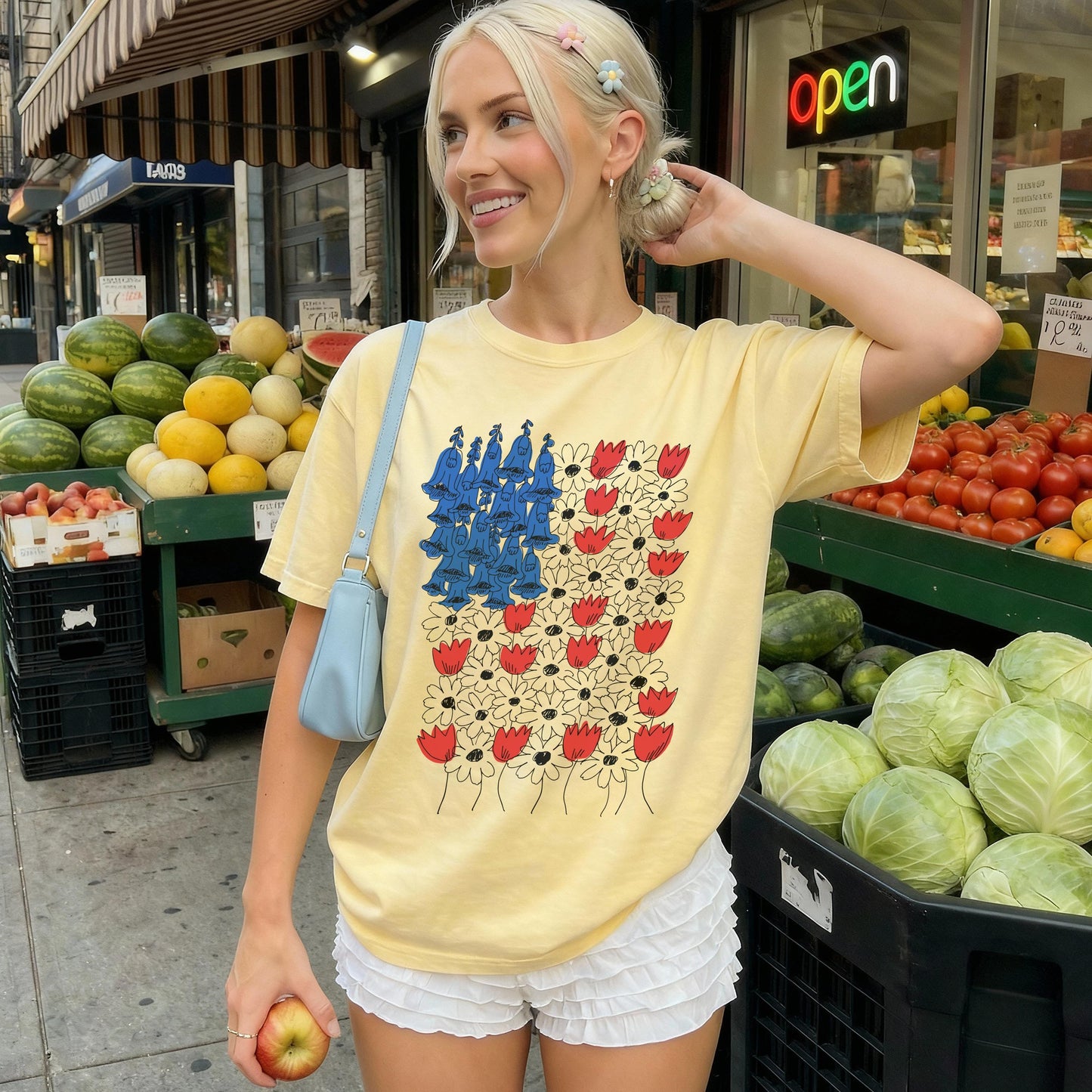 Fourth of July Daisy Tulip T-Shirt