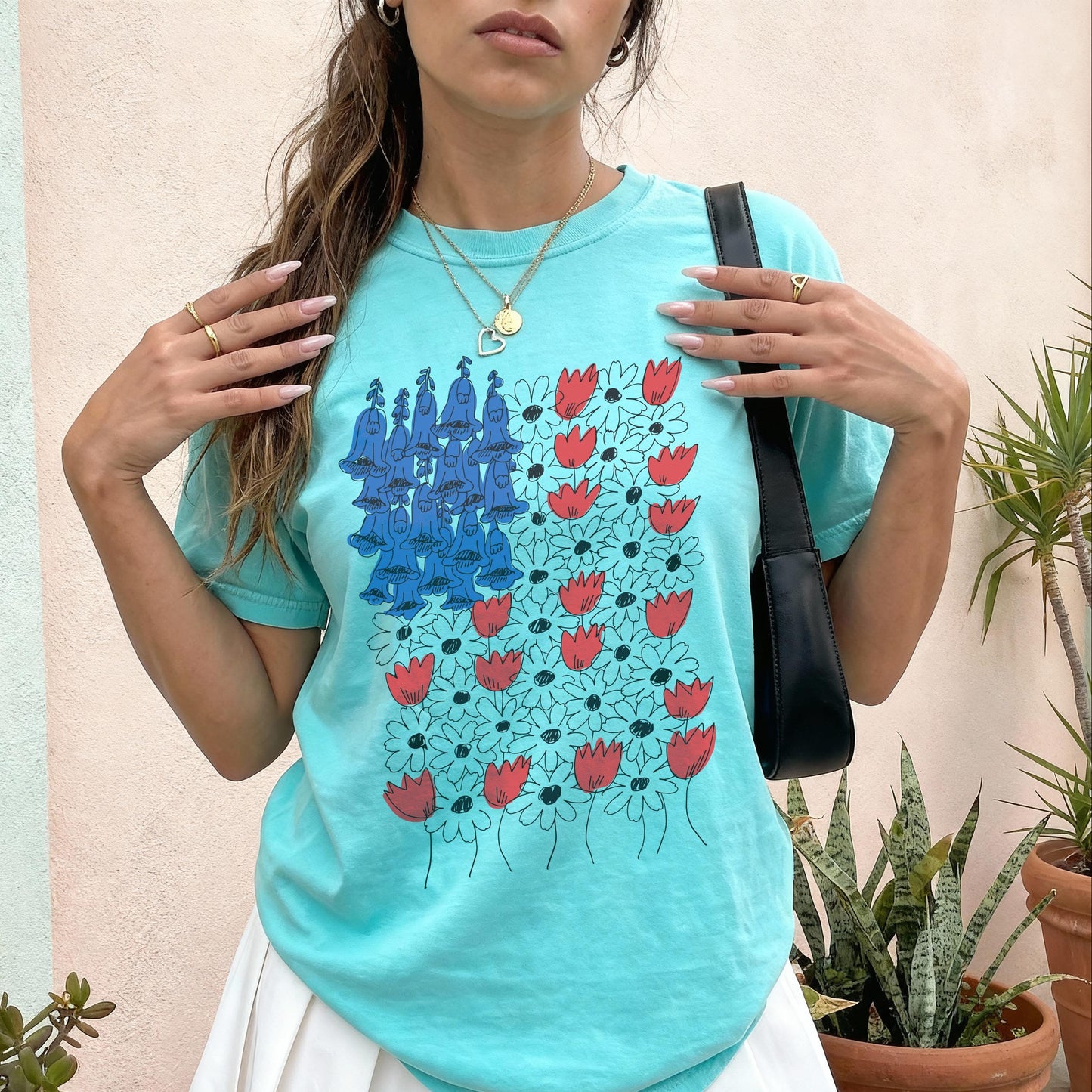 Fourth of July Daisy Tulip T-Shirt