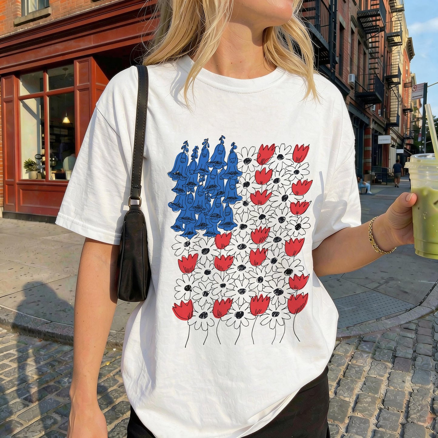 Fourth of July Daisy Tulip T-Shirt