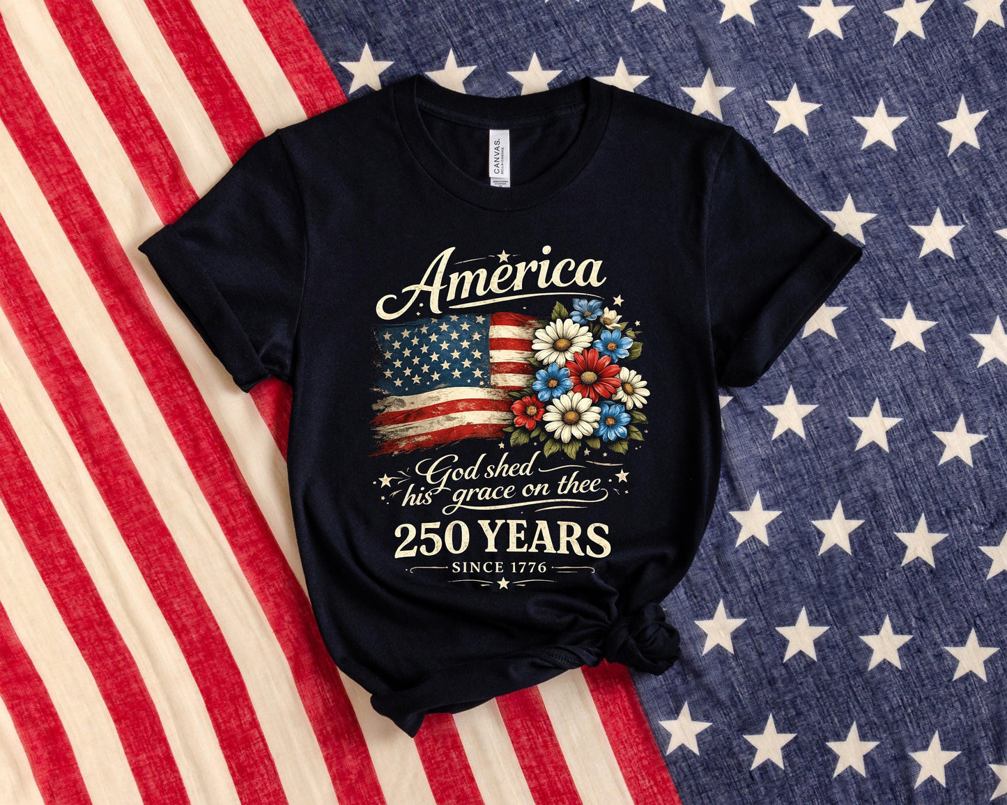 America 250 Years Flag Tee