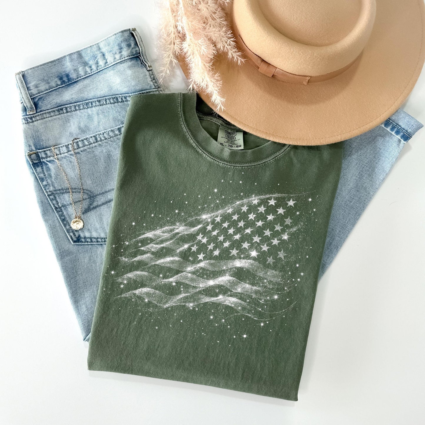 American Flag Graphic Tee