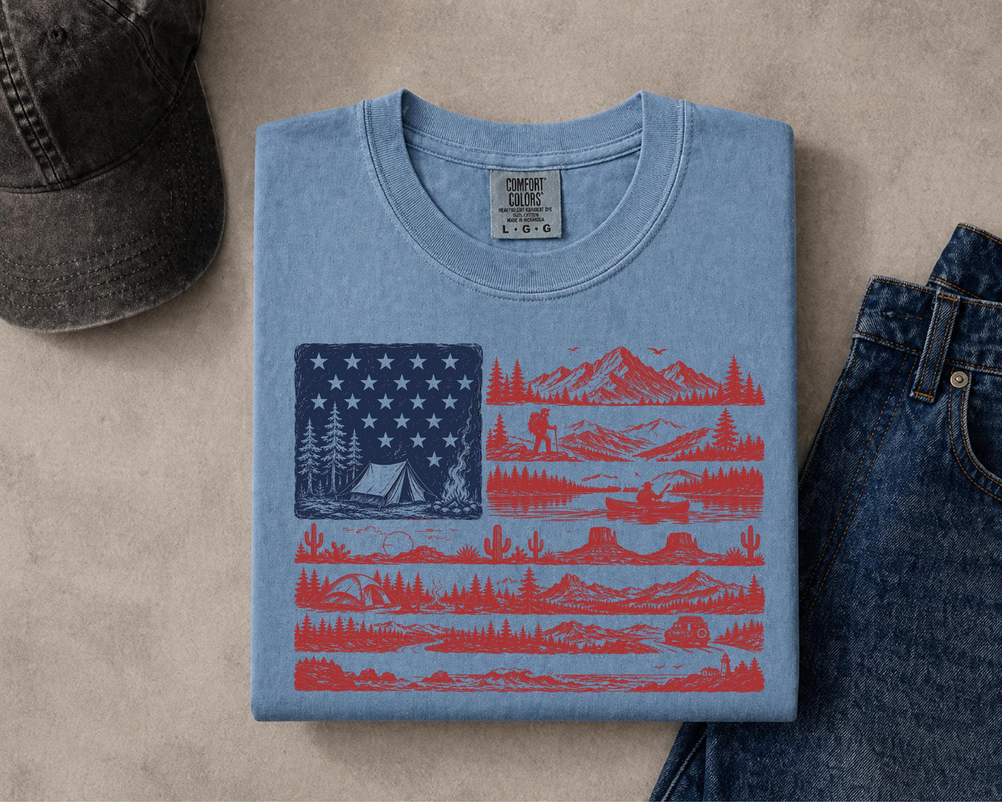 National Parks American Flag Shirt