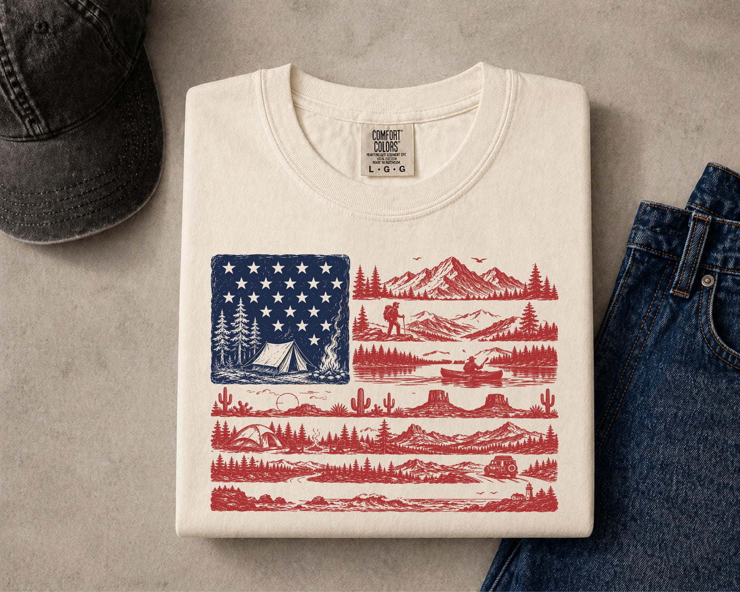 National Parks American Flag Shirt